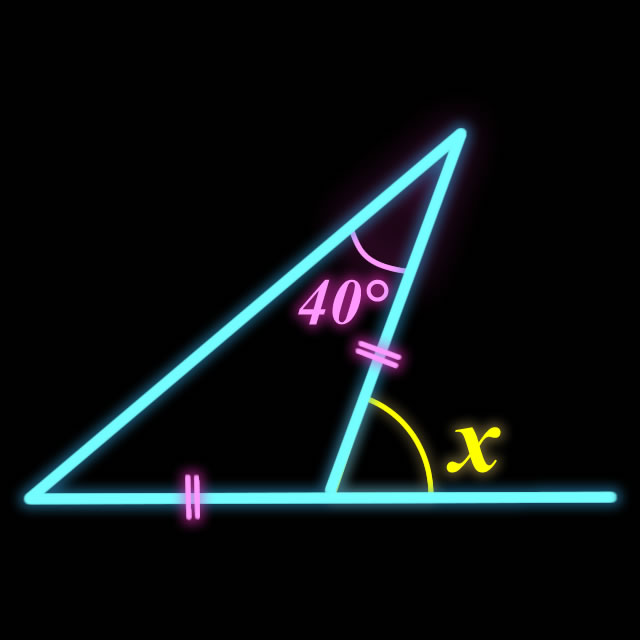 【脳トレゲーム】Xの角度を求めよ