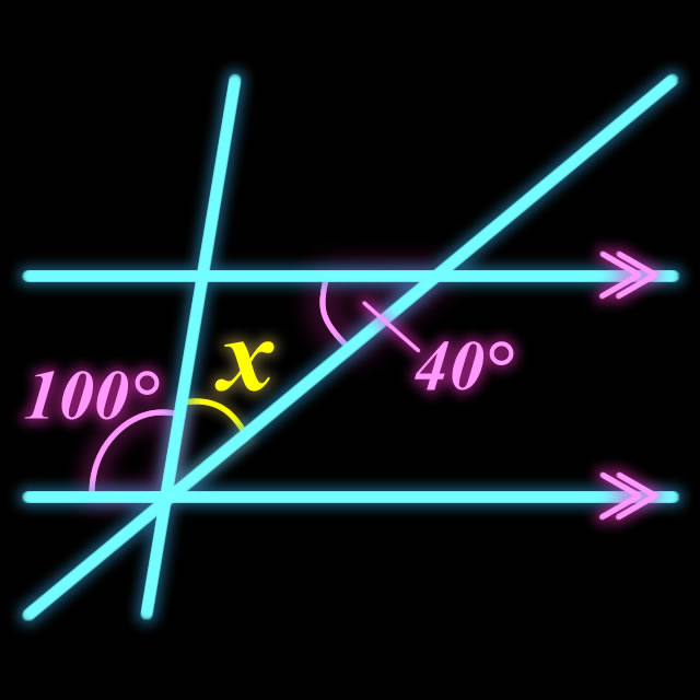 【脳トレゲーム】Xの角度を求めよ