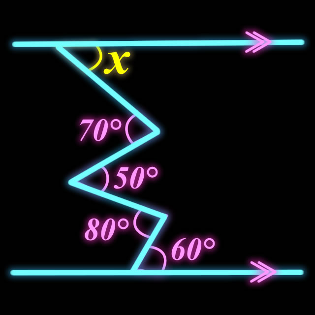 【脳トレゲーム】Xの角度を求めよ